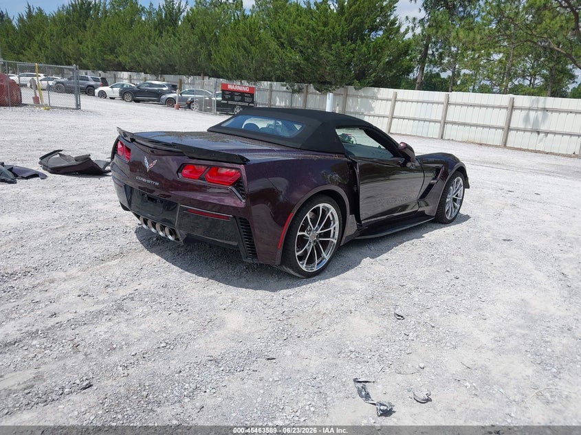 Vin: 1g1yy3d73h5108642, lot: 45961726, chevrolet corvette grand sport 20174