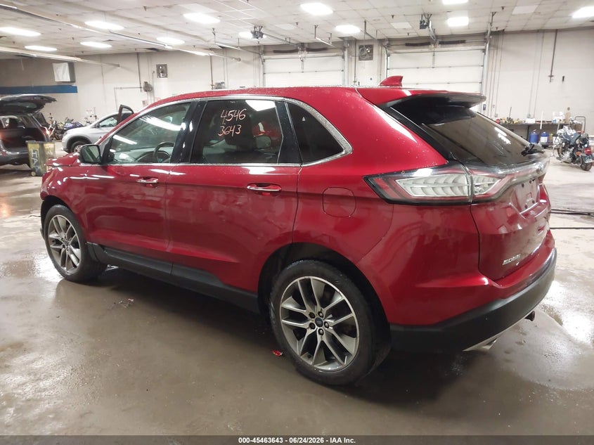 Vin: 2fmpk3k81gbc49179, lot: 45961780, ford edge titanium 20163