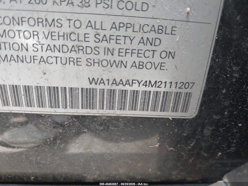 2021 Audi Q5 Premium 45 Tfsi Quattro S Tronic VIN: WA1AAAFY4M2111207 Lot: 45463857