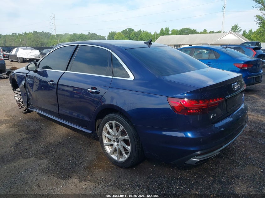Vin: wauabaf48mn014362, lot: 45962147, audi a4 premium 40 tfsi quattro s tronic 20213