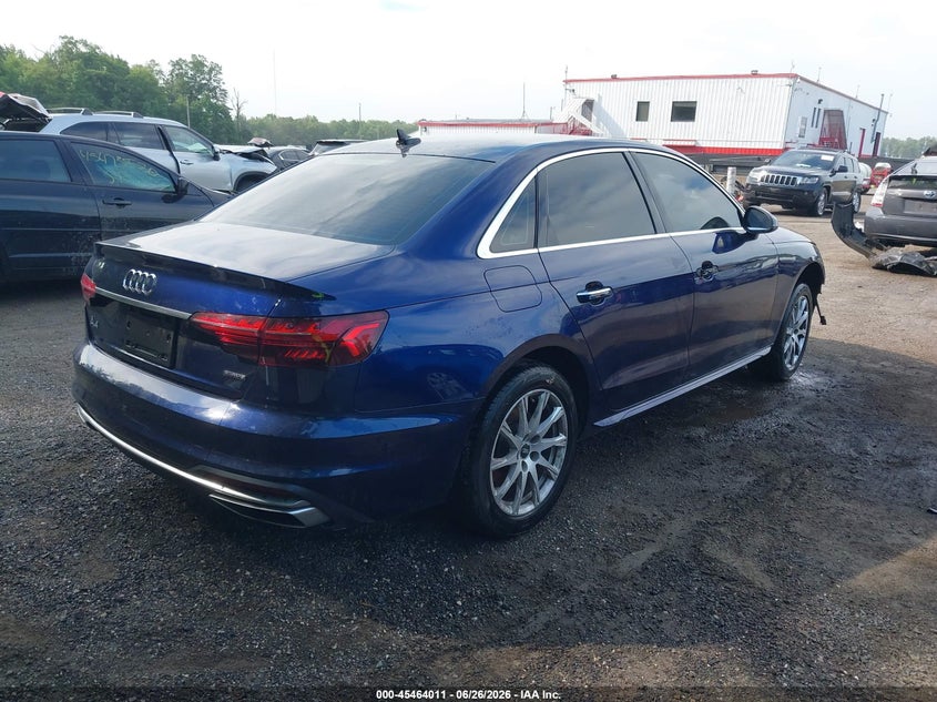 Vin: wauabaf48mn014362, lot: 45962147, audi a4 premium 40 tfsi quattro s tronic 20214