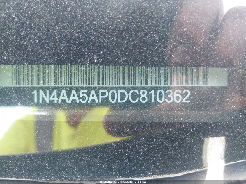 2013 Nissan Maxima 3.5 S VIN: 1N4AA5AP0DC810362 Lot: 45464250