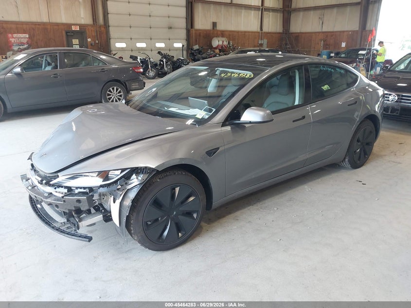 2025 Tesla Model 3, Right Side, IAAI, VIN 5YJ3E1EA6SF925294 — photo 2