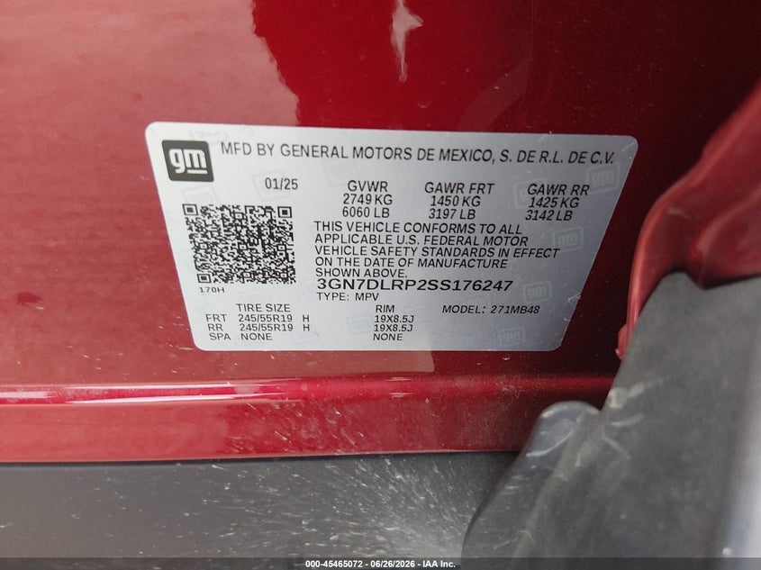 2025 CHEVROLET EQUINOX SPORT UTILITY VEHICLE ELECTRIC