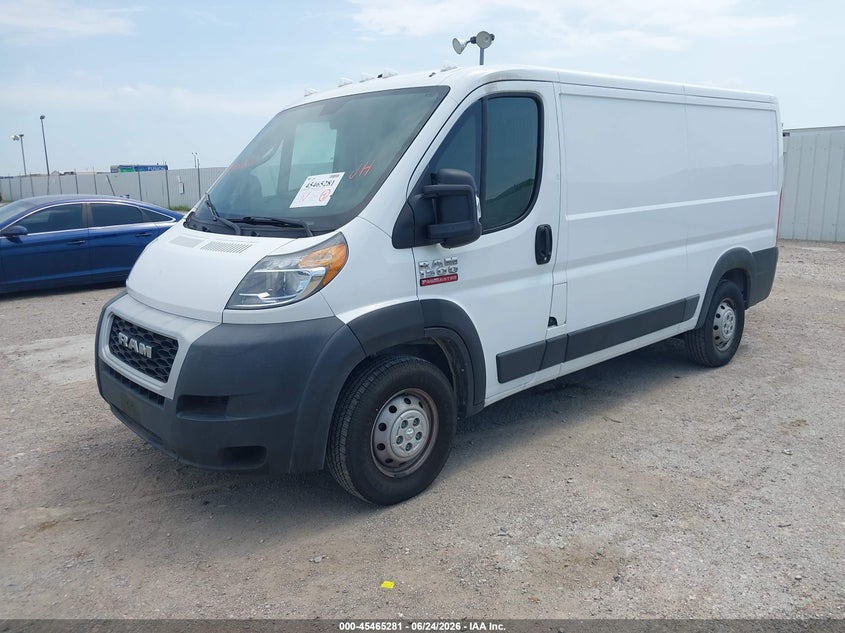 Vin: 3c6trvag7ke540653, lot: 45963419, ram promaster 1500 low roof 136 wb 20192