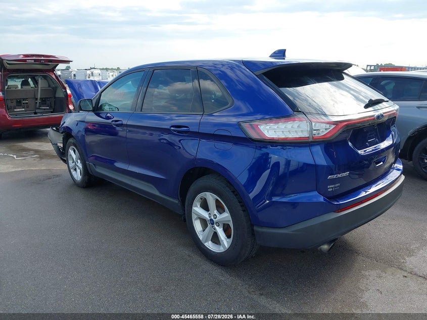 Vin: 2fmtk3g99fbb51919, lot: 45963695, ford edge se 20153