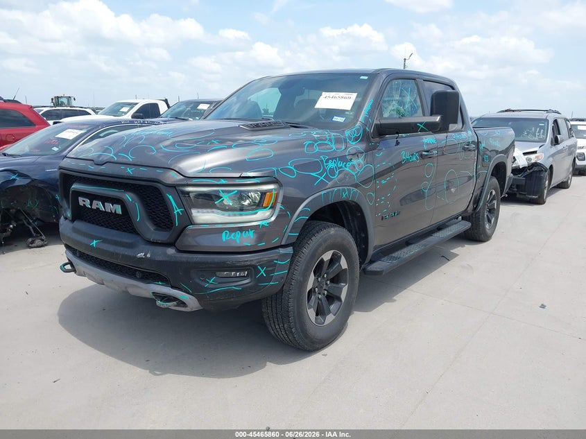 Vin: 1c6srflt4ln118946, lot: 45963997, ram 1500 rebel  4x4 5'7 box 20202