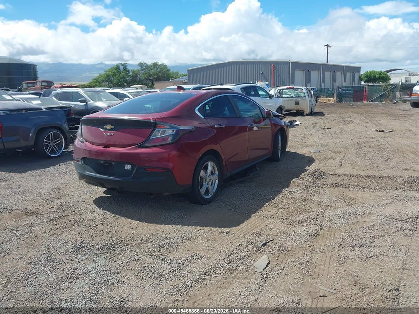 Vin: 1g1ra6s5xhu137783, lot: 45964003, chevrolet volt lt 20174