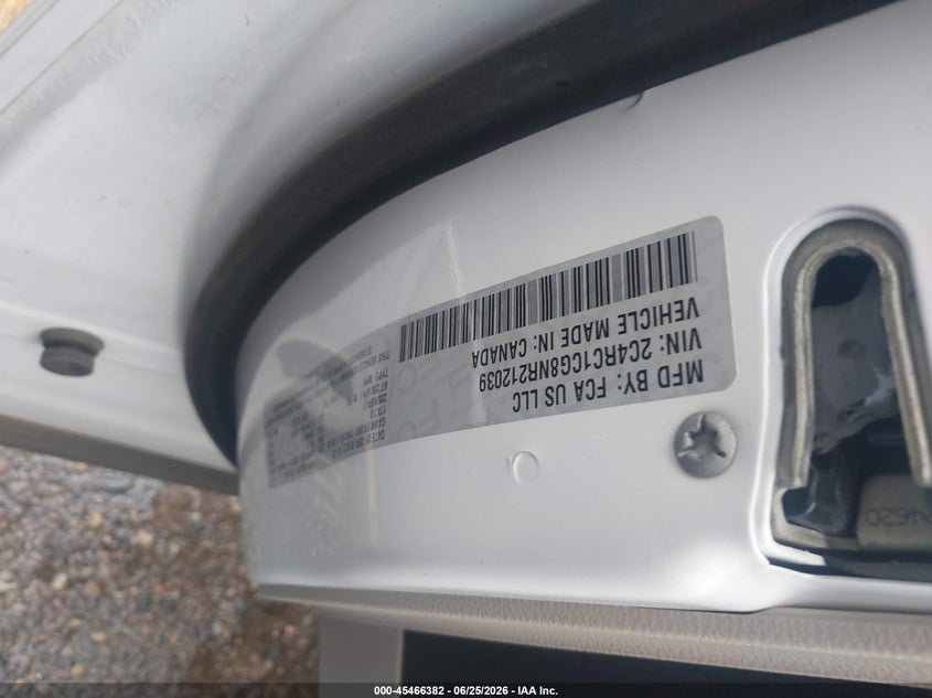 2022 Chrysler Voyager Lx VIN: 2C4RC1CG8NR212039 Lot: 45466382