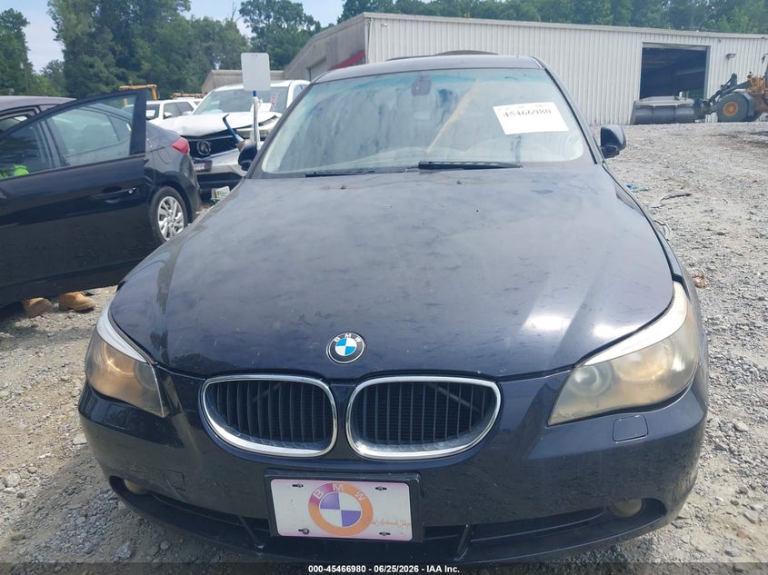 BMW 530I 2005 VIN WBANA73545CR57527