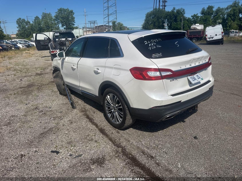 Vin: 2lmtj8lr1gbl34923, lot: 45965126, lincoln mkx reserve 20163