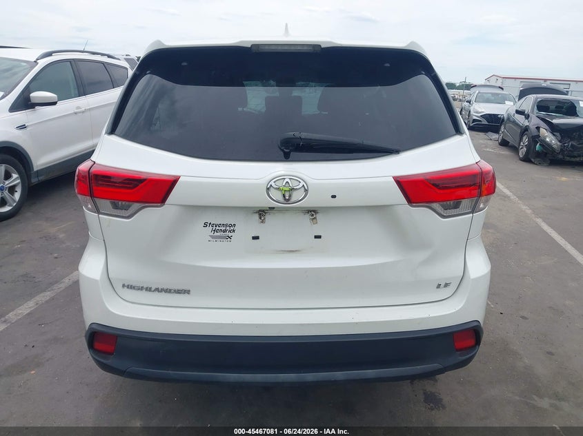 2019 Toyota Highlander Le Plus VIN: 5TDZZRFH5KS361013 Lot: 45467081