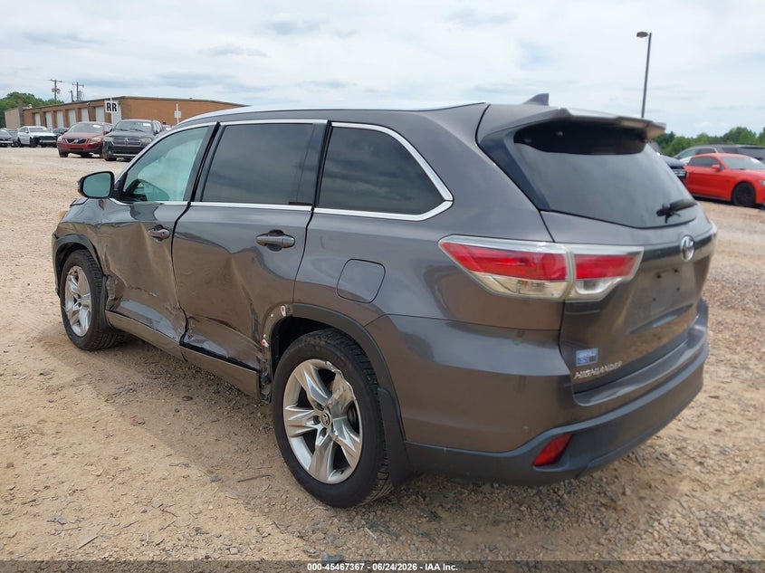 Vin: 5tddkrfhxgs248213, lot: 45965503, toyota highlander limited v6 20163