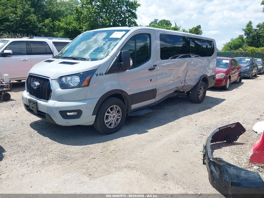 Vin: 1fbax2y82pkb87766, lot: 45966107, ford transit-350 passenger van xlt 20232