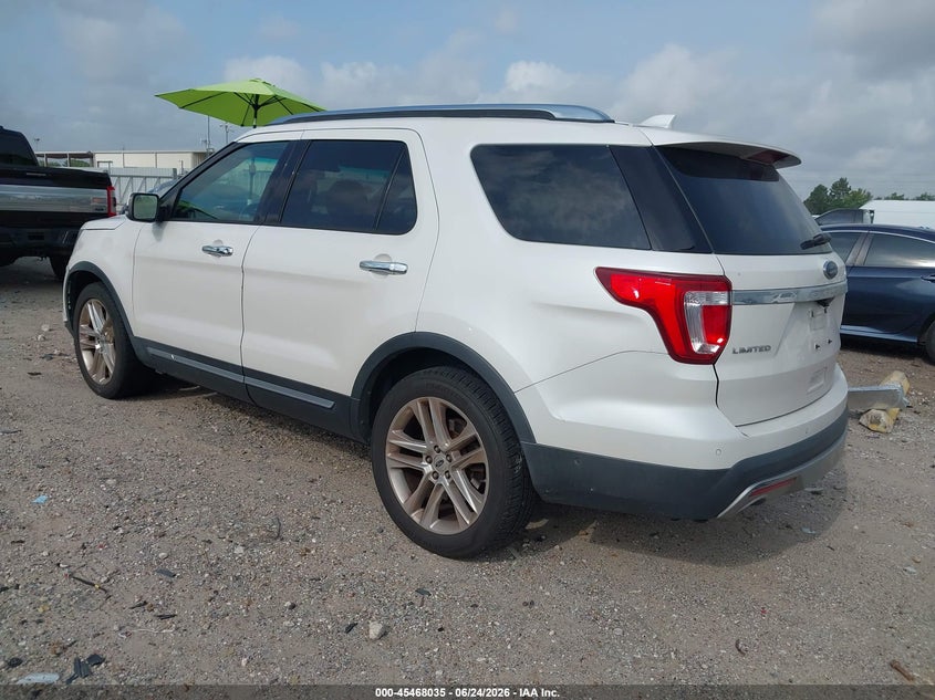 Vin: 1fm5k7fh8ggc71164, lot: 45966172, ford explorer limited 20163