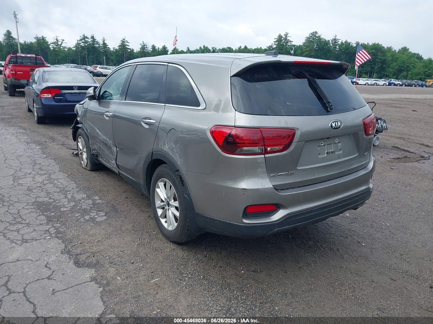 Vin: 5xypgda3xkg551110, lot: 45966174, kia sorento 2.4l lx 20193
