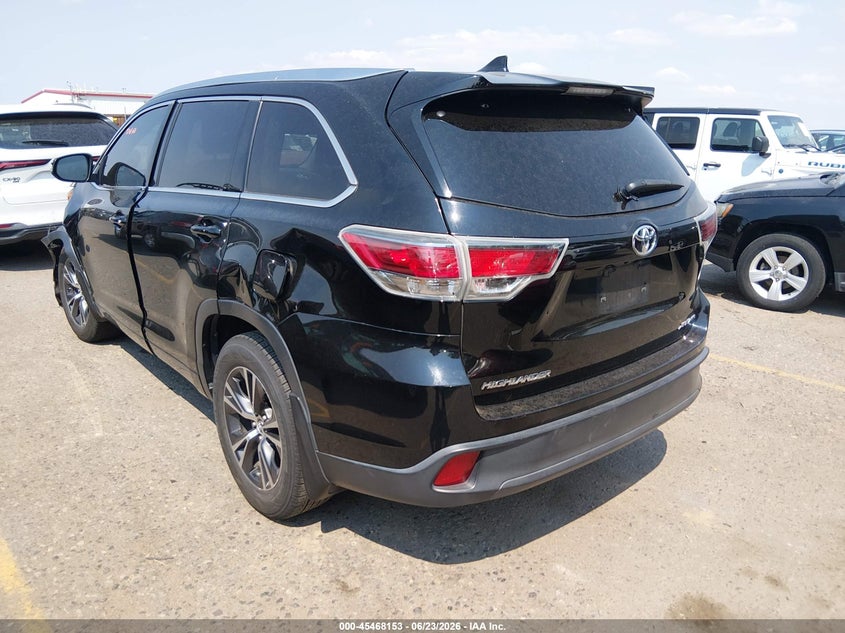 Vin: 5tdjkrfh0gs279781, lot: 45966290, toyota highlander xle v6 20163