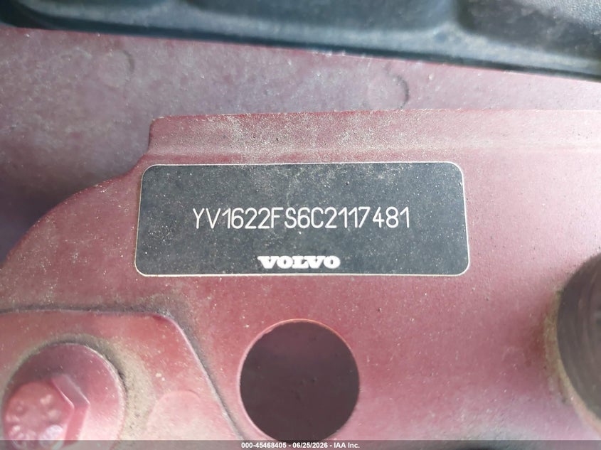 2012 Volvo S60 T5/T5 W/Moonroof VIN: YV1622FS6C2117481 Lot: 45468405