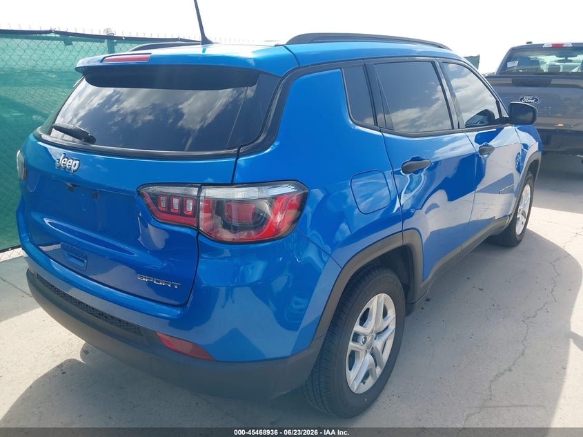 Vin: 3c4njcab0jt343948, lot: 45967073, jeep compass sport fwd 20184