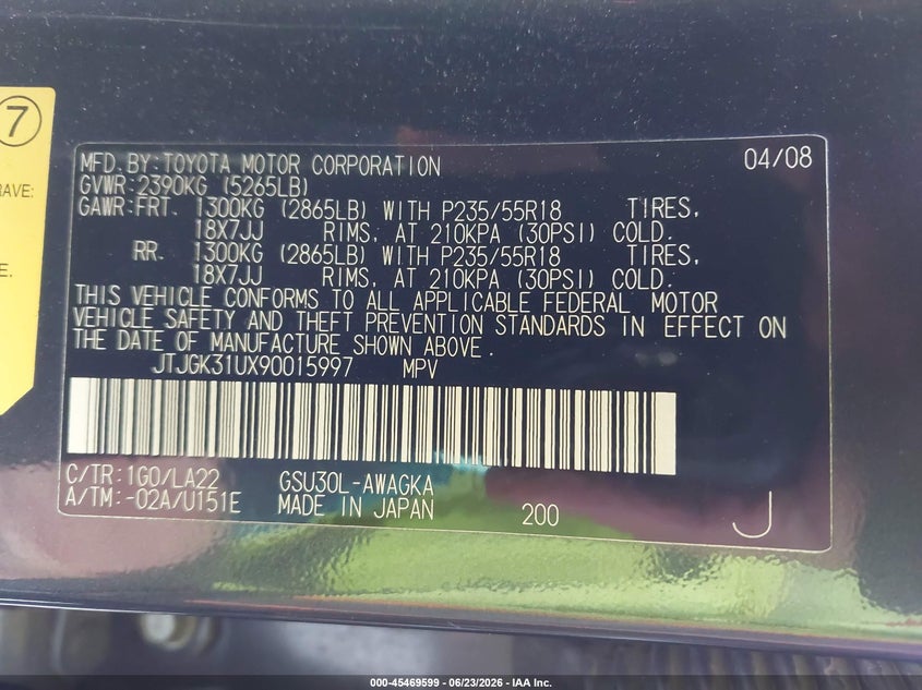 2009 LEXUS RX 350 · Photo 9