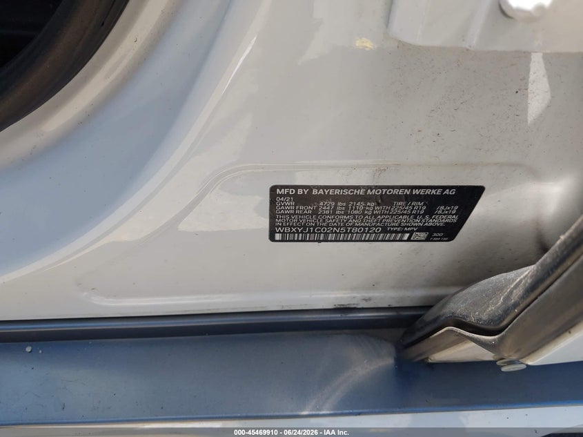 2022 BMW X2 xDrive28I VIN: WBXYJ1C02N5T80120 Lot: 45469910