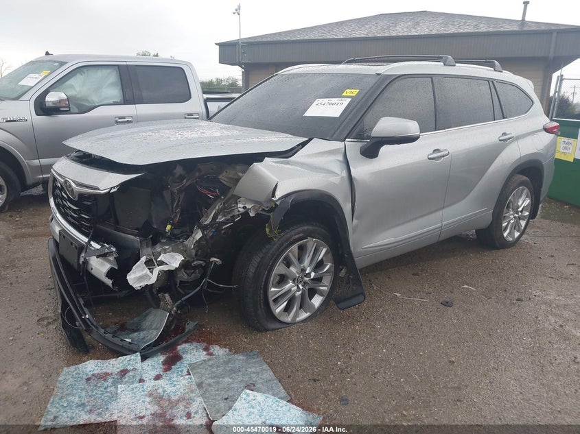 Vin: 5tddzrbh3ns214838, lot: 45968156, toyota highlander limited 20222