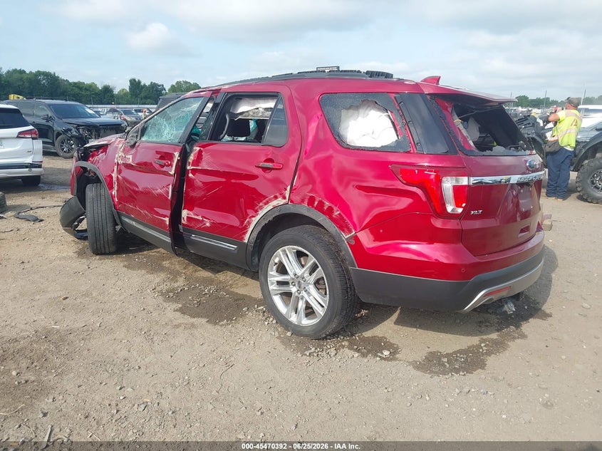 Vin: 1fm5k8d88hgb15197, lot: 45968529, ford explorer xlt 20173