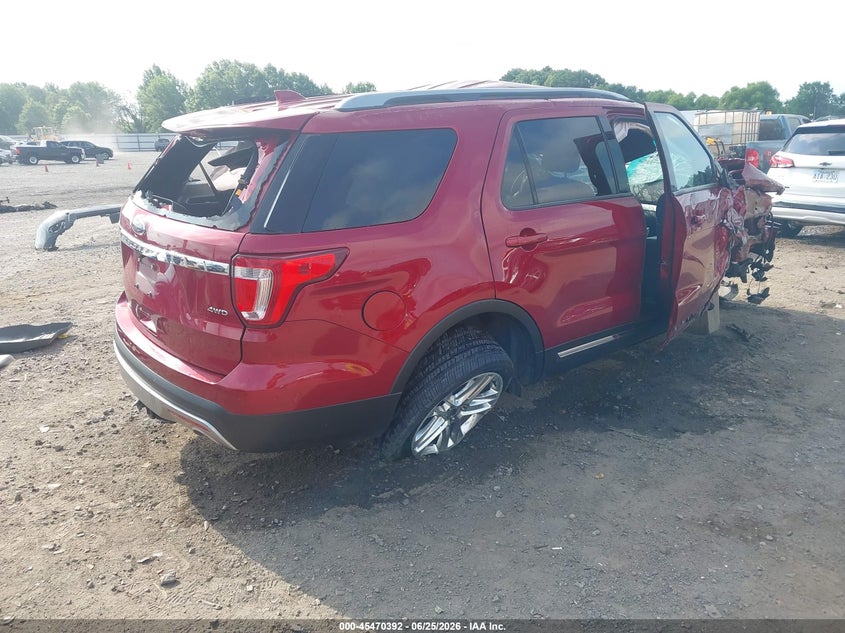 Vin: 1fm5k8d88hgb15197, lot: 45968529, ford explorer xlt 20174