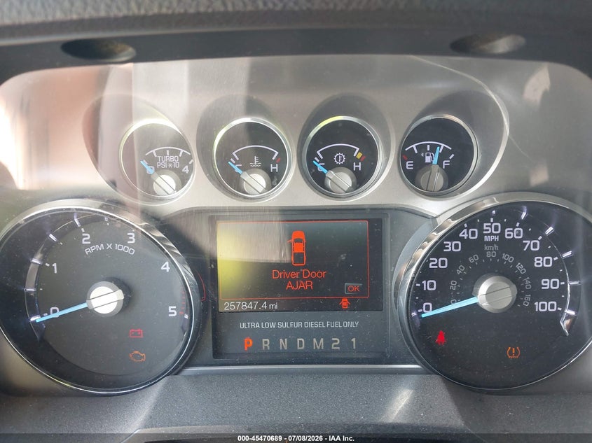 2012 FORD F250 PICKUP 6.7L V-8 DI, TURBO, 400HP