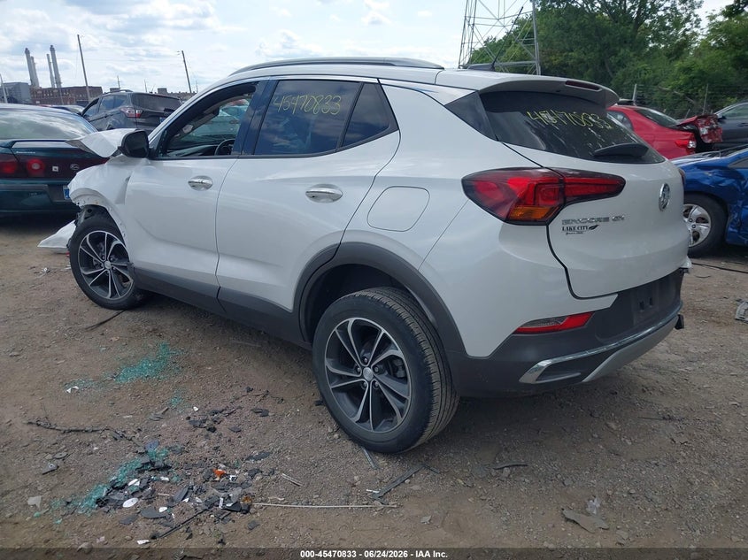 Vin: kl4mmfsl8mb068549, lot: 45968970, buick encore gx fwd essence 20213