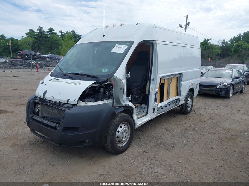 Vin: 3c6lrvcg4me585596, lot: 45969025, ram promaster 2500 high roof 136 wb 20212