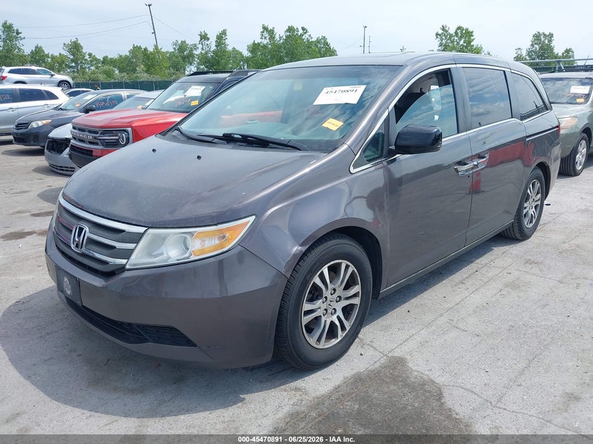 2012 Honda Odyssey, Удар сзади, IAAI, VIN 5FNRL5H68CB033791 — фото 2
