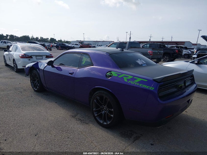 Vin: 2c3cdzfj4jh287866, lot: 45969067, dodge challenger r/t 392 20183