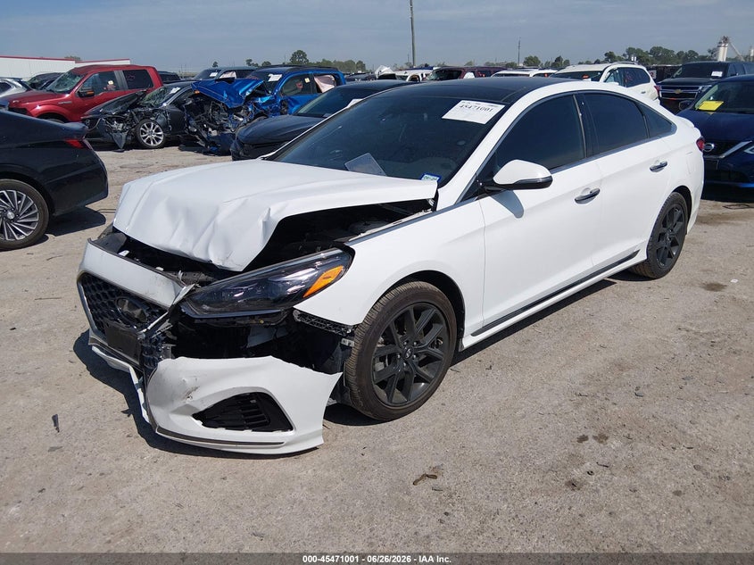 2019 Hyundai Sonata, Удар спереду, IAAI, VIN 5NPE34AB9KH745842 — фото 2