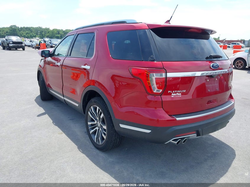 Vin: 1fm5k8ht1jgc48758, lot: 45969173, ford explorer platinum 20183