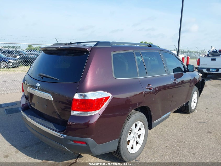 Vin: 5tdzk3eh5cs086926, lot: 45969299, toyota highlander se v6 20124