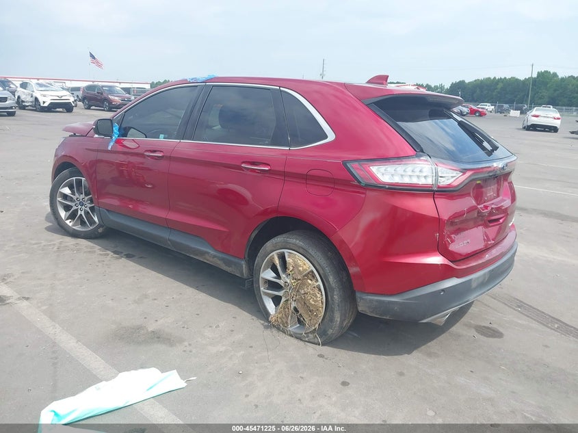 Vin: 2fmtk4k80fbb19283, lot: 45969362, ford edge titanium 20153