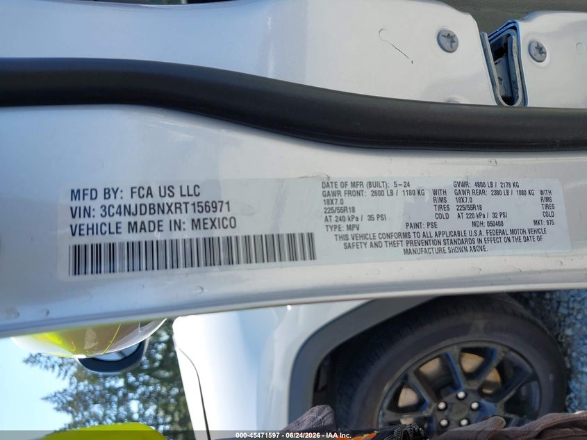 JEEP COMPASS 2024 VIN 3C4NJDBNXRT156971