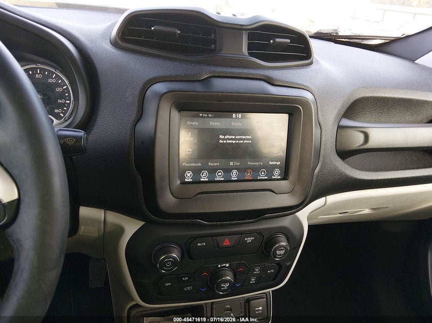 2018 Jeep Renegade Latitude Fwd VIN: ZACCJABB3JPH18961 Lot: 45471619