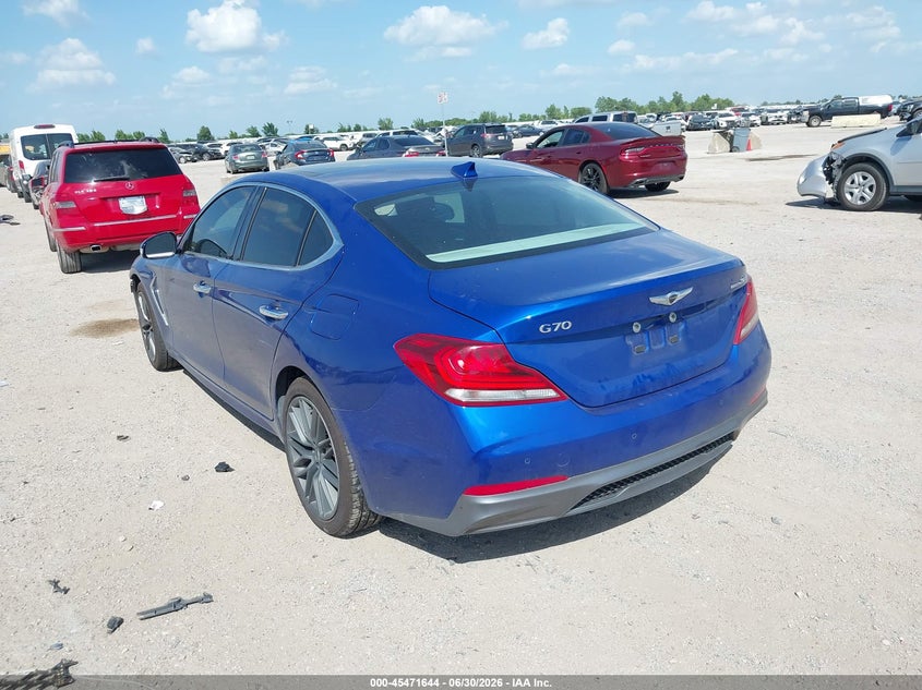 Vin: kmtg34la9ku020150, lot: 45969781, genesis g70 2.0t advanced 20193
