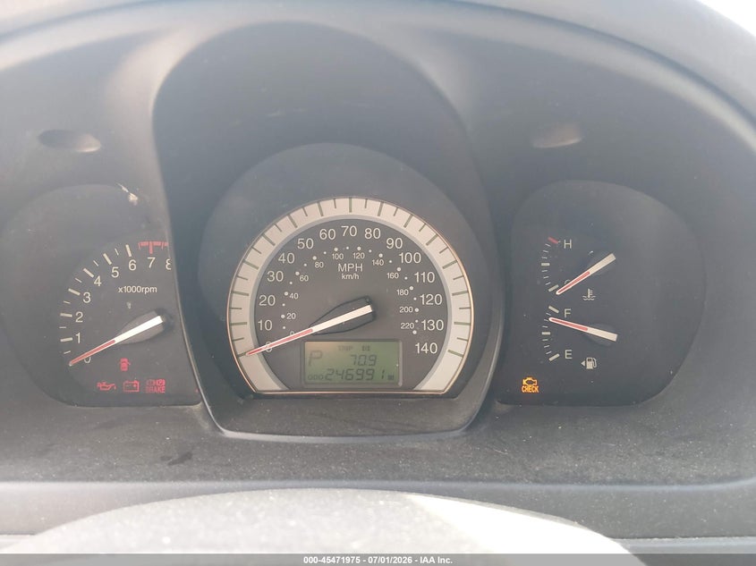 2007 Kia Spectra Ex VIN: KNAFE121975435312 Lot: 45471975