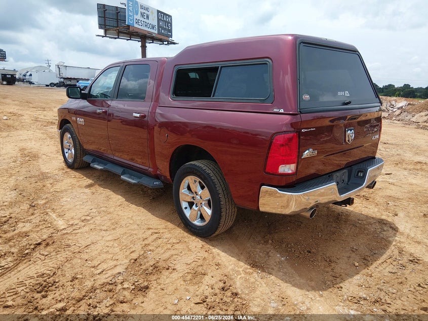 Vin: 3c6rr7lt9jg138331, lot: 45970338, ram 1500 big horn  4x4 5'7 box 20183