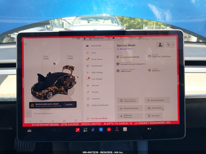 2022 Tesla Model 3 Rear-Wheel Drive VIN: 5YJ3E1EA4NF188388 Lot: 45472239