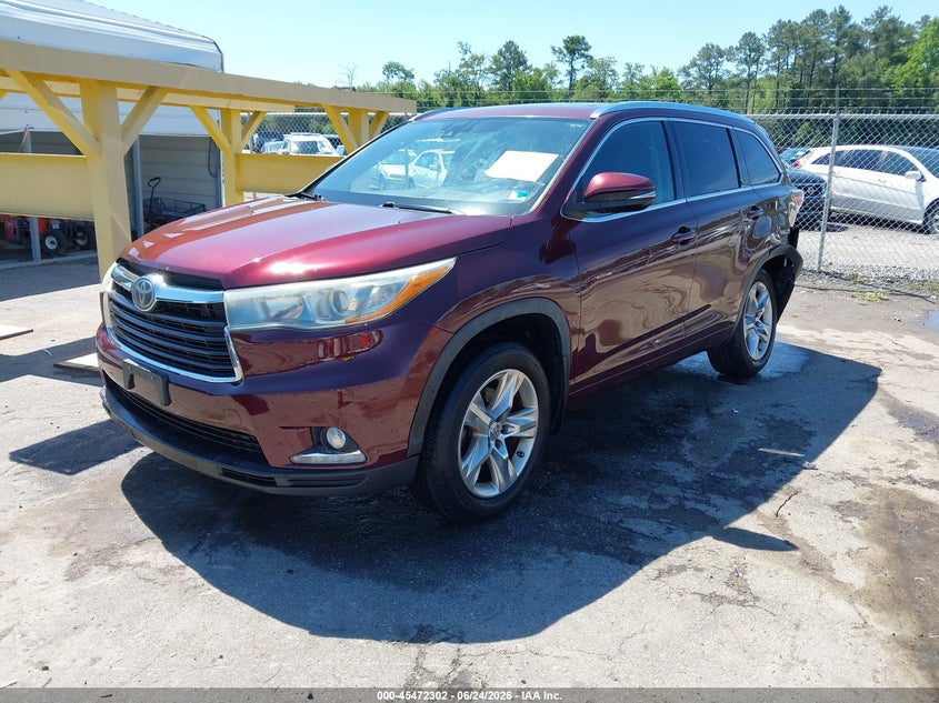 Vin: 5tddkrfh1gs298062, lot: 45970439, toyota highlander limited platinum v6 20162
