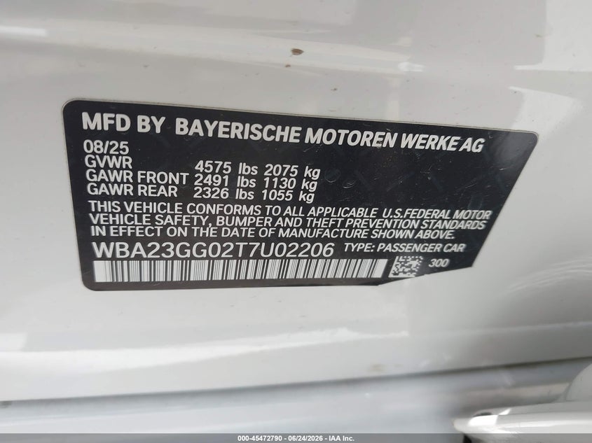 2026 BMW 228 Gran Coupe xDrive VIN: WBA23GG02T7U02206 Lot: 45472790