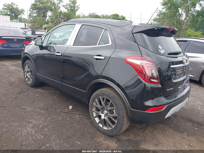 Vin: kl4cj2sb0jb509610, lot: 45971084, buick encore sport touring 20183