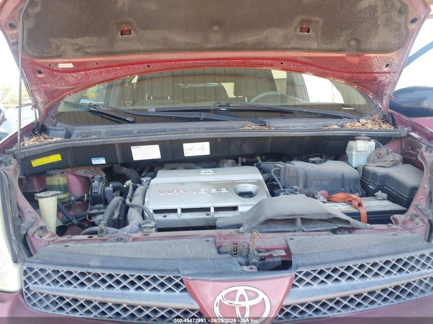 2004 TOYOTA SIENNA VAN 3.3L V-6 DOHC, VVT, 230HP