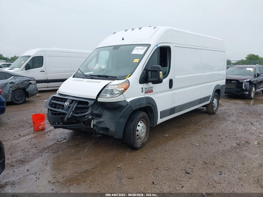 Vin: 3c6trvdg1he524436, lot: 45971339, ram promaster 2500 high roof 159 wb 20172