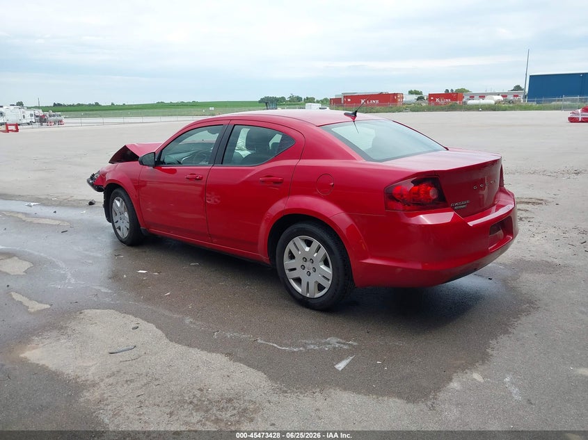 Vin: 1c3cdzab8dn588314, lot: 45971565, dodge avenger se 20133