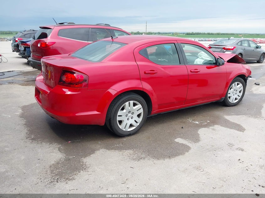 Vin: 1c3cdzab8dn588314, lot: 45971565, dodge avenger se 20134